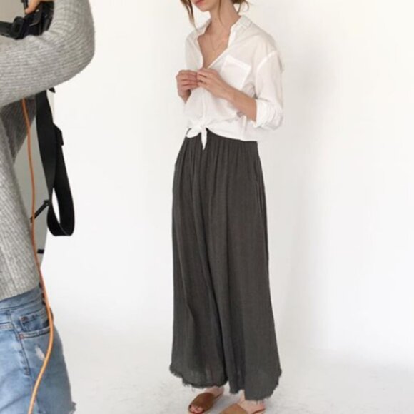 Elegant Gray Maxi Skirt - Picture 1 of 13